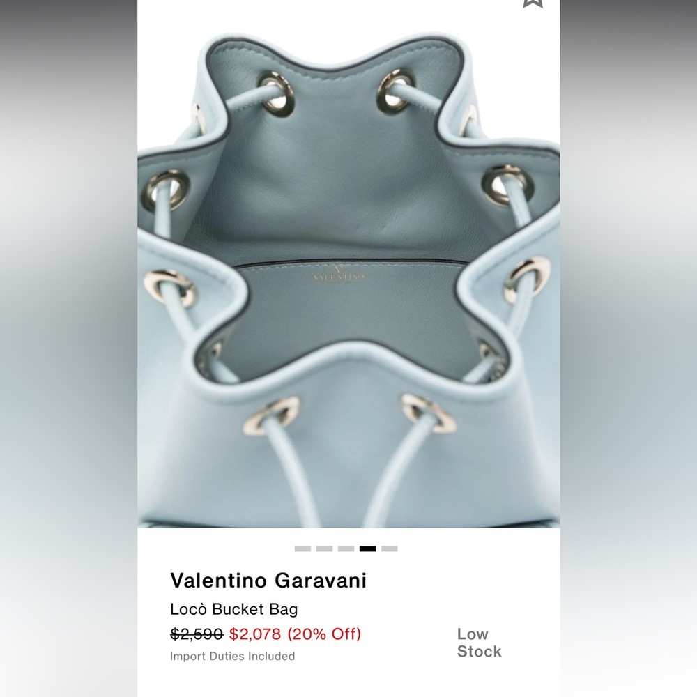 VALENTINO GARAVANI LOCÒ CALFSKIN BUCKET BAG - Picture 6 of 15